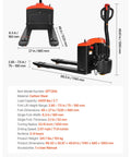 Massive 4400 Lb Electric Pallet Jack Truck With Lithium Battery And 48 Inch Forks for heavy material handling with carbon steel design.
