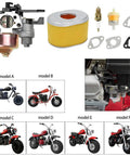 Beefed Up Carburetor Filter Spark Plug Kit For 6.5HP Predator 196cc 212cc GX160 GX200 Mini Bike Go Kart Parts Direct Fit visual overview