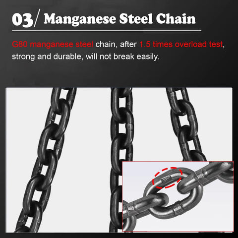 Heavy Duty G80 Manganese Steel Chain Lifting Slings With Four All Purpose Hooks Designed To Haul Massive Loads On Site Straight Up Reliable And Built Like A Tank For Daily Professional Rigging Operations showing strong and durable links.