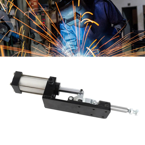 Heavy Duty Pneumatic Clamp Made From Carbon Steel For Welding And Forming Jobs With High Accuracy Auto Control and easy use toggle mechanism.