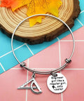 Funny Engineer Gift For Women Engineers Bracelet With Ruler Charm Expandable Bangle Boss Lady Vibe Mechanical Engineer Gift For Friend Graduation Celebration with protractor and engraved charm