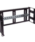 Heavy Duty 4U Rackmount Din Rail Panel With Adjustable Depth 14 Gauge Steel for server racks showing front view.