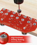 2 In 1 Shelf Pin And Hinge Jig For DIY Cabinets And Home Projects, Aluminum Adjustable Drilling Jig, high hardness bushings
