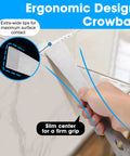 Do It All Pry Bar Ten Inch Crowbar With Nail Puller And Scraper Heavy Duty Stainless Steel for tile removal ergonomic grip