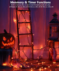 Color Changing Christmas Lights 33ft 100 LEDs RGB Red White Blue With Remote Dimmable USB Indoor Decor for Halloween