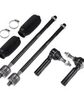 Six Piece Front Inner Outer Tie Rod End Kit For Chrysler 300 Dodge Challenger And Charger Drag Link Direct Fit OE ES800986 EV800963 Replacement Beefed Up Quality Direct Replacement Kit For Reliable Steering And Suspension Performance, tie rods and boots