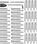 40 Pack Stainless Steel Invisible Receiver And Swage Stud End Fittings For Three Sixteenths Inch Cable Railing, Clean Hidden Deck And Stair Rail Posts For Wood And Metal with Allen key.