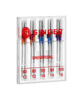 Universal Regular Point Sewing Machine Needles Set for Woven Fabrics Assorted Sizes 80 12 90 14 100 16 Two Packs Compatible With Most Machines Like Brother Kenmore Color Coded for Easy Size Pick and Smooth Stitching, Singer universal needles set