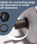 Knockout Hole Saw Arbor Adapter Converts One Half To Five Eighths Thread Fits One Twenty Five Through Six Inch Blades that connects large and small shafts