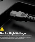 Long 10 Foot 3 Prong Power Cord For Computer Monitor TV Printer And PSU 125 To 250V NEMA 5 15P To IEC 60320 C13 Cable Replacement Lead For Home Theater PC Desktop Setup And Office Equipment, black C13 plug shown