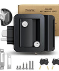 Beefed-Up RV Door Lock Replacement With Paddle Deadbolt And Camper Door Handle Latch For Enclosed Travel Trailer Entry
