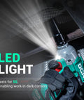 Heavy Duty Cordless Impact Wrench With Brushless Motor, Cranks Out 503 Ft Lbs Raw Torque, featuring an LED light for visibility in dark areas.