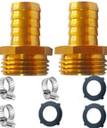 Top Tier Garden Hose Repair Connector Kit With Brass Fittings And Clamps For 5/8 In Hoses Fits All American Water Lines High Pressure Rated At 200 PSI Easy Install Fix Leaks Fast No More Drips, brass connector set with clamps and washers