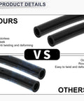 Comparison of universal silicone vacuum hose for automotive use high temperature 3.3 ft long 12mm ID with other hoses, showing quality traits.