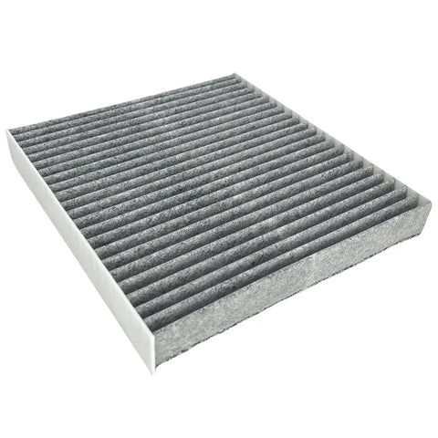 Mitsubishi Engine And Cabin Air Filter Kit for Lancer and Outlander Models 2013 to 2024 showing gray cabin air filter close-up.