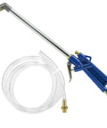 Ergonomic Pneumatic Air Blow Gun With 40 Inch Hose For Engine Cleaning And Degreaser Sprayer, clear hose, metal nozzle