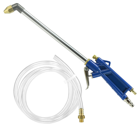 Ergonomic Pneumatic Air Blow Gun With 40 Inch Hose For Engine Cleaning And Degreaser Sprayer, clear hose, metal nozzle