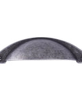Front view of 10 Pack 3 Inch Cabinet Cup Pulls Matte Black Swedish Iron Drawer Hardware, zinc alloy, rustproof, for kitchen cabinets.