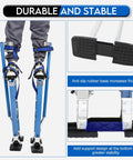 Adjustable Drywall Stilts 24 To 40 Inch Professional Grade Aluminum Painter Stilt for ceiling work with rubber base and support design