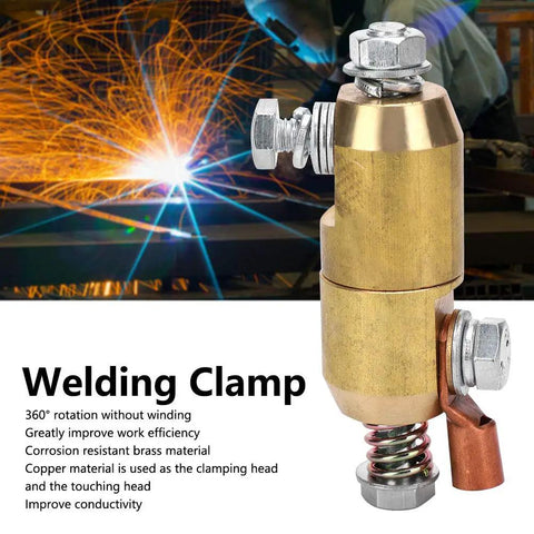 Ditch The Wire Tangle With This 360 Degree Rotation Welding Ground Clamp Made From Solid Brass To Keep Your Soldering And Welding Work Super Smooth And Highly Efficient For Any Pro Or Hobbyist.