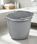 10 Qt Titanium Spout Pail Mop Bucket With Pour Spout And Comfort Grip Handle, stackable plastic water tub in bathroom