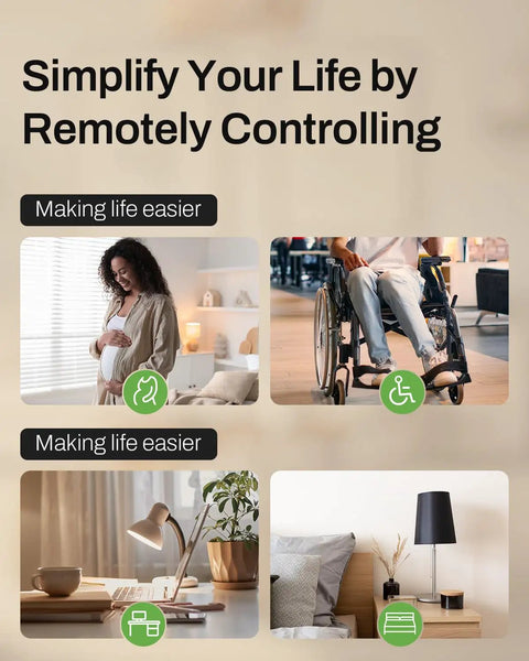 Simplify life with Dual Independent Socket Wireless Remote Outlet for easy control in home and office, enhancing accessibility.