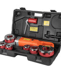 Npt Pipe Threader Machine 2300W With Six Hss Dies For One Half To Two Inch Conduit in durable carrying case.