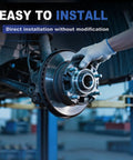 Mechanic installing Ride Ready Rear Wheel Hub And Bearing Assembly With ABS Fits Hyundai Santa Fe 2007 To 2020 Santa Fe Sport