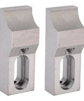 Heavy Duty Low Profile Side Clamp Vise Set Made From Hardened S136H Steel with precision slots for milling and drilling.