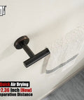 Oil Rubbed Bronze Bathroom Hardware Set 24 Inch Towel Bar with Towel, Premium Stainless Steel T304, Wall Mount Installation