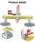 Solid Double Head Magnetic Welding Clamps With Heavy Duty Adsorption And Grounding That Grip Tight For Professional Jobs, close-up of clamp design.