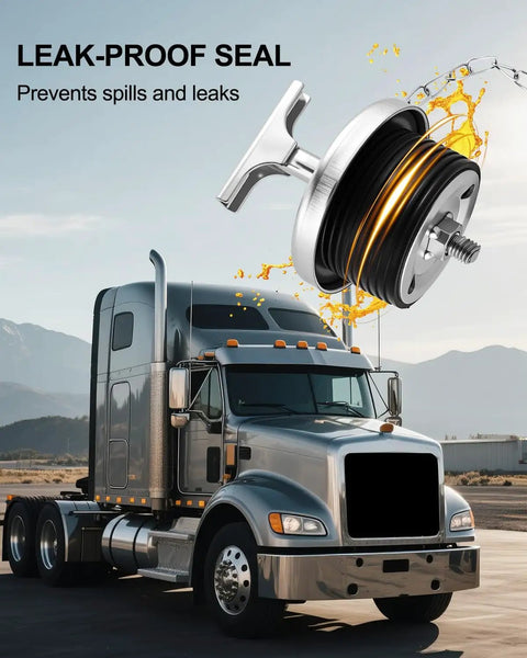 Oil Filler Cap With Chain 2 Inch Fits Cummins 855 N14 L10 M11 ISM Volvo Mack E6 Engines Replacement over truck