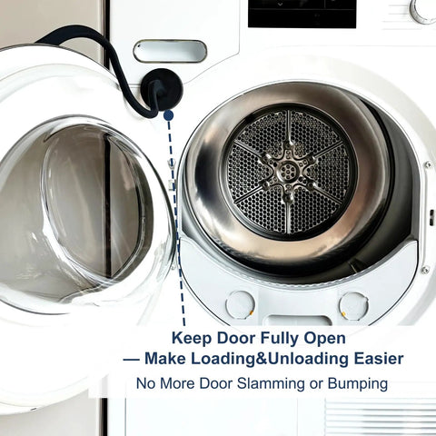 Magnetic Front Load Washer Door Prop and Holder with Strong Magnet and Flexible Hose for Better Ventilation and Airflow