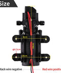 12V DC Fresh Water Pump With 2 Hose Clamps For Marine And Lawn Use Self Priming Sprayer Pump 85 PSI Adjustable High Pressure