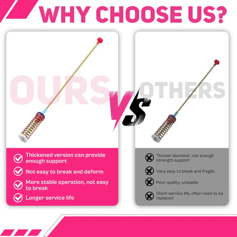 Washer Suspension Rods Twenty Seven Point Six Inch Precision Fit For WA54R7200AV US And WA54R7200AW US Replacement Parts To Cut Noise And Vibrations And Say Bye To Racket For Your Samsung Front Load Laundry Quiet And Running Smooth thickened steel rods