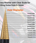 RC Car Body Reamer Kit 0-14mm Hole Puncher With Sleeve And Curved Scissors Set showing clear scale for precise drilling