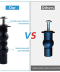 Universal Toilet Seat Hinges With Expanding Rubber Top Nuts And Stainless Steel Gaskets For Blind Hole Mounting comparison of products