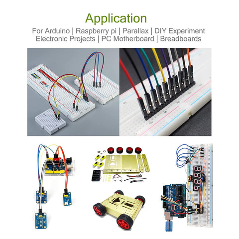 120 Piece 30cm Jumper Wire Kit With 2.54mm Dupont Cables for Arduino Raspberry Pi Breadboard Projects application examples