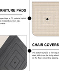 4 Pack Chair Leg Floor Protectors Glide Covers with wear-resistant TPU foot pads, black and white texture detail.
