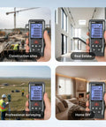 230 Foot Laser Distance Meter With Bright Green Beam And Smart Angle Tracking For No Sweat Indoor Outdoor Renovations in construction and home settings.