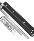 Stainless Steel Door Closer Spring For Doors And Gates, Automatic Silent Close, No-Fuss Easy Install shown in black finish with accessories