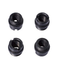 CNC Machined 416 Stainless 1911 Bushing Set Standard Height 0.28 Inch For Government And Officer Models Four Pack Blued And Hardened To 39 Rockwell Finish, four black bushings