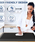 Ultra Thick 4 To 5 Inch Memory Foam Anti Fatigue Kitchen Mat Non Slip Water And Stain Resistant 17 By 28 Inch Rug in kitchen