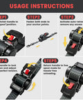 Instruction steps for Heavy Duty Retractable Ratchet Straps 2 Inch By 13 Feet With 3307 Pound Break Strength Self Retracting Tie Down Straps