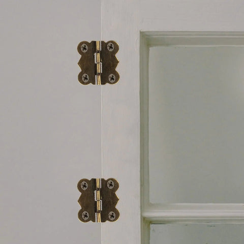 Antique Bronze Mini Hinges Set 40 Pieces 30x27mm Old School Retro Style Cabinet Hinges For Wooden Boxes DIY Projects With 90 Degree Opening Flush Mount Hardware For Furniture And Doors