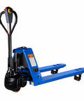 Heavy Duty Electric Pallet Jack With 3,300 Lbs Capacity And 48V Lithium Battery For Smooth Warehouse Haulin', blue pallet jack with forks and handle