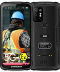 Built Like A Tank Heavy Duty Rugged Smartphone With ATEX Zone 1 Safety Rating, features rugged black body and 6.3 inch display.