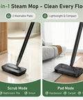 14 In 1 Multifunctional Steam Cleaner Mop With Handheld Steamer Mode For Deep Home Dirt Removal On Hardwood Tile And Carpet Chemical Free Sanitation For Kitchen Bathroom Car Upholstery Cleaning Solution on bathroom tile and carpet.