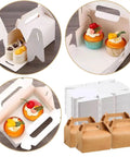 60 Pack Kraft Paper Gift Boxes Set For Grab And Go Packaging And Gift Giving, brown 16x9x8 cm, showing assembled boxes