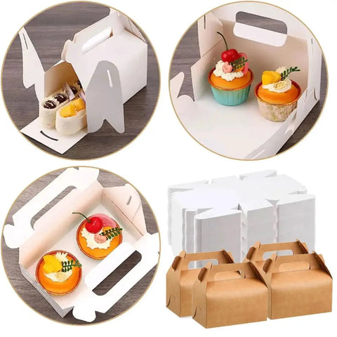 60 Pack Kraft Paper Gift Boxes Set For Grab And Go Packaging And Gift Giving, brown 16x9x8 cm, showing assembled boxes